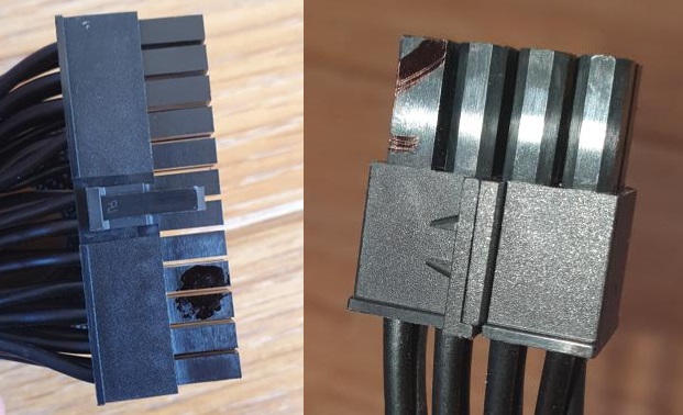 Black marks on PSU connectors