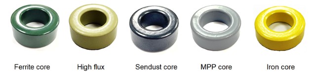 Examples of different core materials