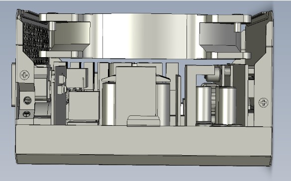 Very close stack of components within the PSU